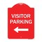 Signmission Visitor Parking Left Heavy-Gauge Aluminum Architectural Sign, 24" x 18", RW-1824-9743 A-DES-RW-1824-9743 - alternate 1